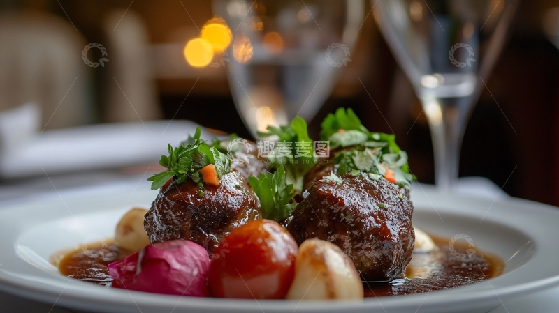 高清大图下载【趣麦麦图】红酒炖瑞士小牛丸1