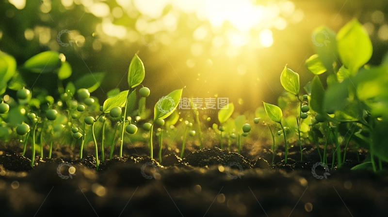 高清大图下载【趣麦麦图】阳光下的小苗13