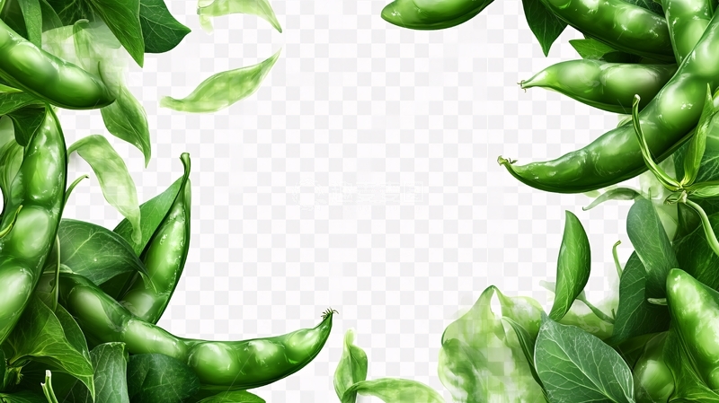 高清大图下载【趣麦麦图】豆角绿叶模板