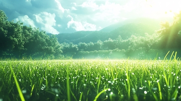 阳光草地朦胧美