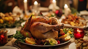 烤火鸡的感恩节大餐1
