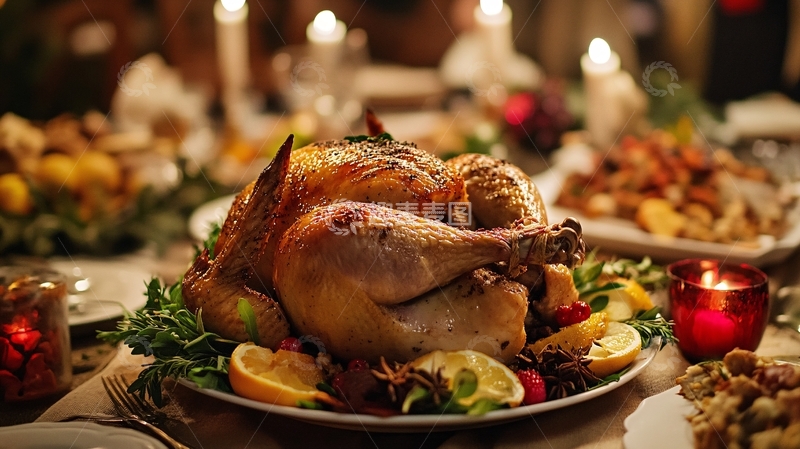 高清大图下载【趣麦麦图】烤火鸡的感恩节大餐1