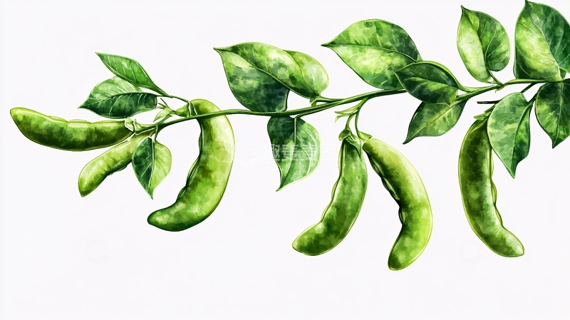 高清大图下载【趣麦麦图】毛豆手绘