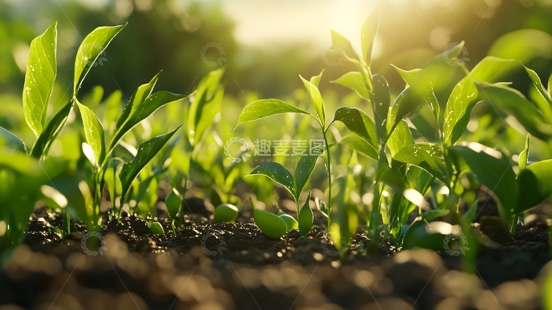 高清大图下载【趣麦麦图】阳光下的小苗15