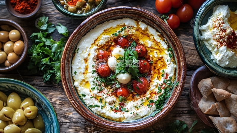 高清大图下载【趣麦麦图】鹰嘴豆泥1