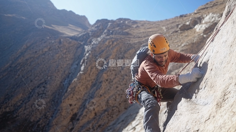 高清大图下载【趣麦麦图】攀岩野外考察