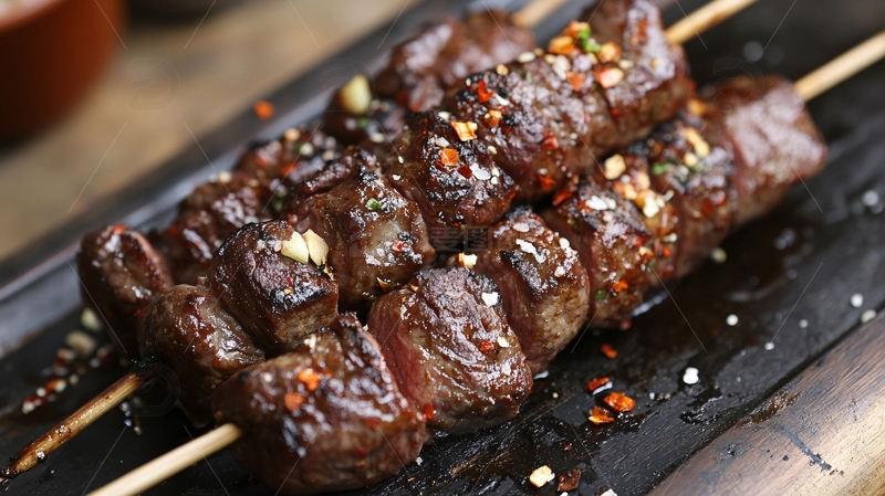 高清大图下载【趣麦麦图】烧烤烧烤季烤串烤鸡心2