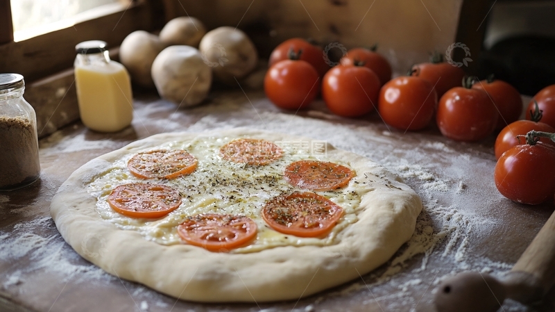 高清大图下载【趣麦麦图】披萨制做