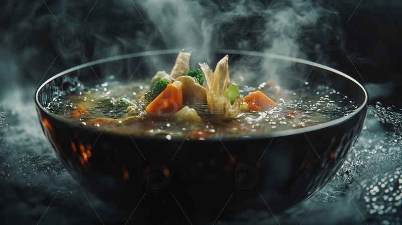 高清大图下载【趣麦麦图】慢煮蔬菜清汤