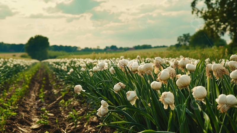 高清大图下载【趣麦麦图】白色郁金香丛