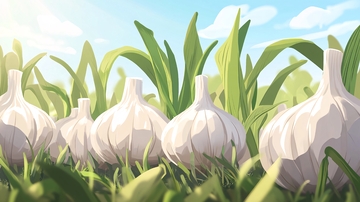 蒜苗插画7