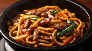 铁板牛肉炒乌冬面