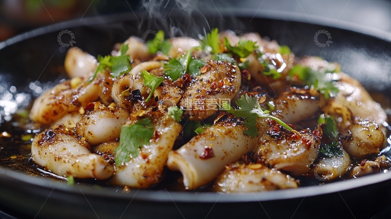 高清大图下载【趣麦麦图】麻辣墨鱼