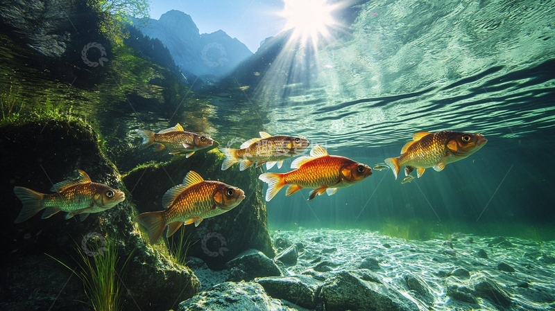高清大图下载【趣麦麦图】水底的鱼儿1