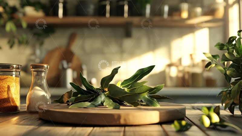 高清大图下载【趣麦麦图】木板厨房场景