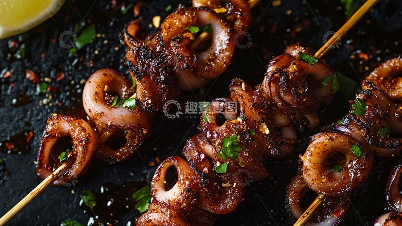 高清大图下载【趣麦麦图】烤章鱼须串