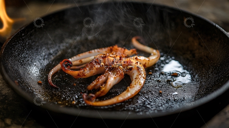 高清大图下载【趣麦麦图】啫啫鱿鱼