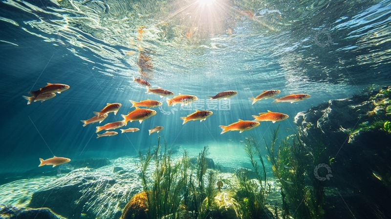 高清大图下载【趣麦麦图】-自然水下风光1