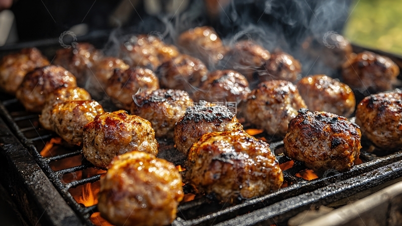 高清大图下载【趣麦麦图】烧烤肉丸
