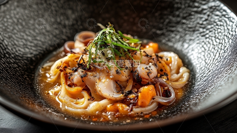 高清大图下载【趣麦麦图】黑醋章鱼圈1