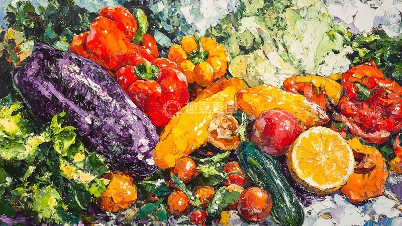 高清大图下载【趣麦麦图】蔬果油画3