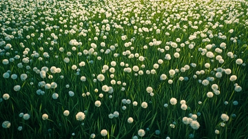 韭菜花田间生长