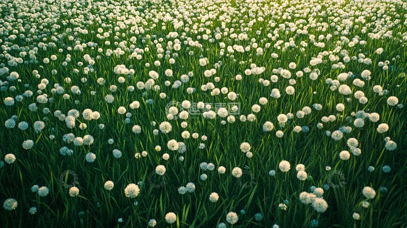 高清大图下载【趣麦麦图】韭菜花田间生长