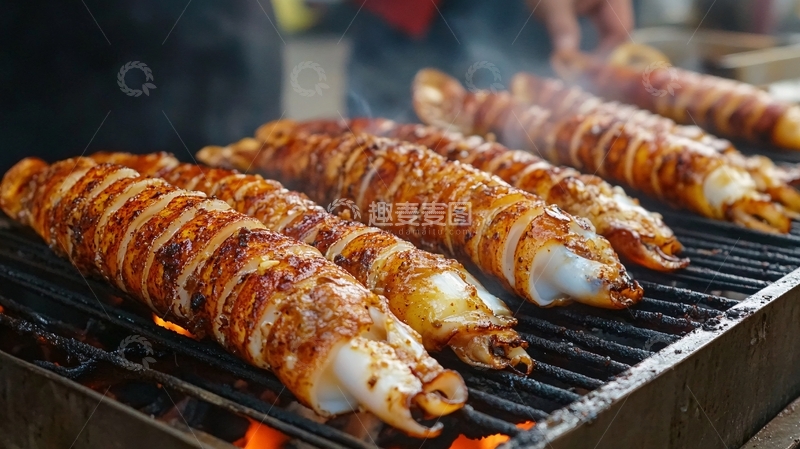 高清大图下载【趣麦麦图】大烤鱿鱼花