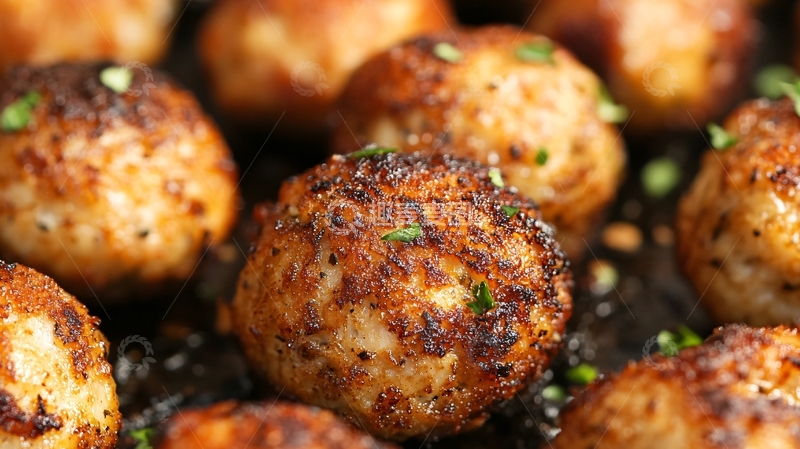 高清大图下载【趣麦麦图】烤鱼丸高清特写