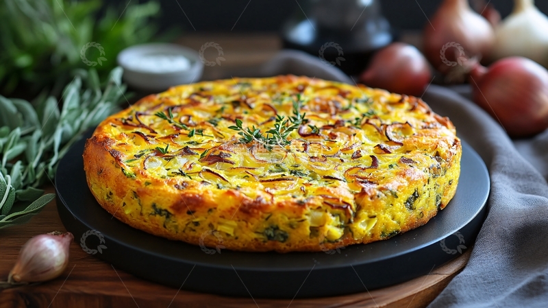 高清大图下载【趣麦麦图】葱饼特写1