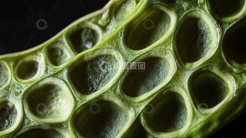 高清大图下载【趣麦麦图】黑背景下的莲蓬