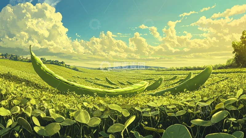 高清大图下载【趣麦麦图】绿豆场景图2
