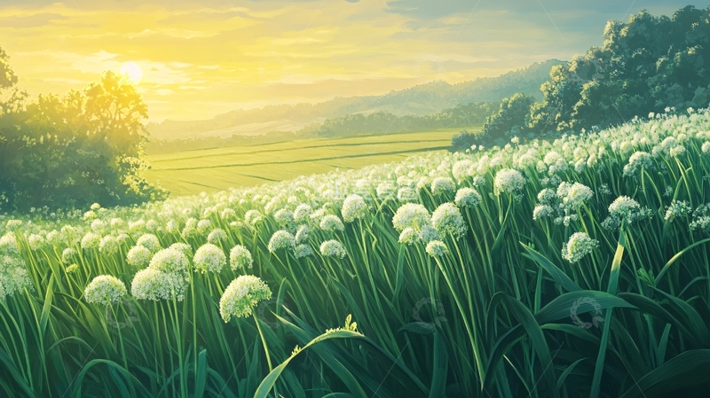 高清大图下载【趣麦麦图】插图配图石蒜绿草地