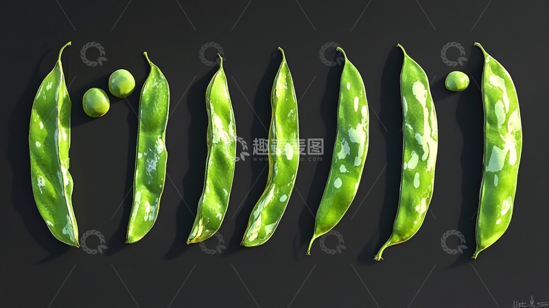 高清大图下载【趣麦麦图】豆荚插画