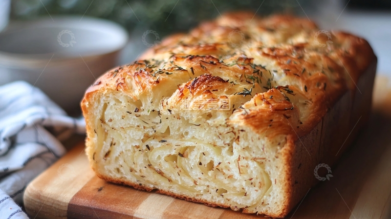 高清大图下载【趣麦麦图】香葱肉松吐司1