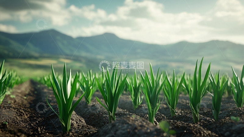 高清大图下载【趣麦麦图】洋葱植株田园风光3