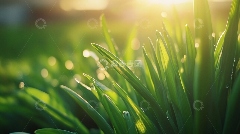 高清大图下载【趣麦麦图】唯美小草光影1