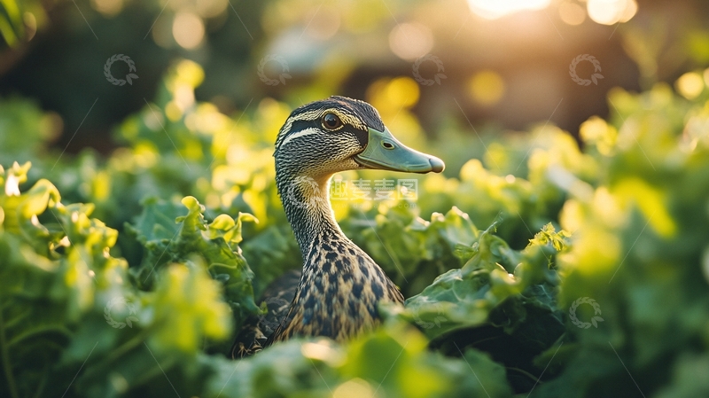 高清大图下载【趣麦麦图】吃东西的鸭农业田园1