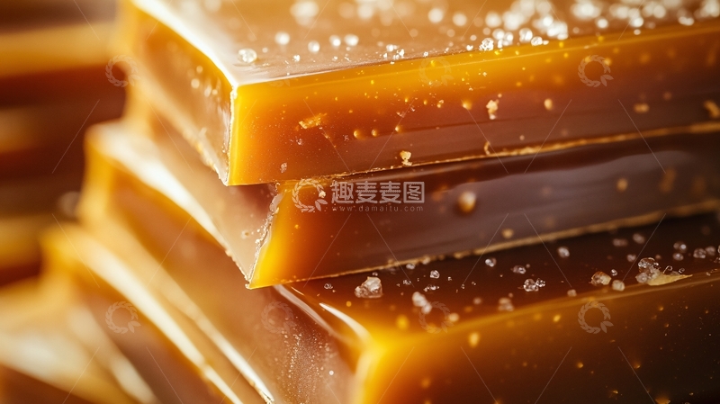 高清大图下载【趣麦麦图】阿胶块细节