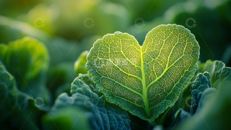 高清大图下载【趣麦麦图】心形小树叶