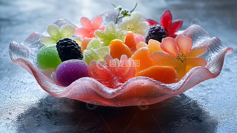 高清大图下载【趣麦麦图】琉璃果盘