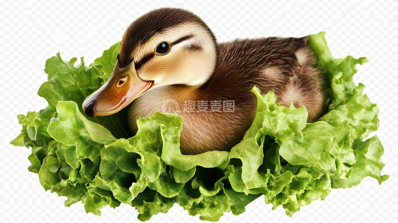 高清大图下载【趣麦麦图】原创卡通鸭妈妈
