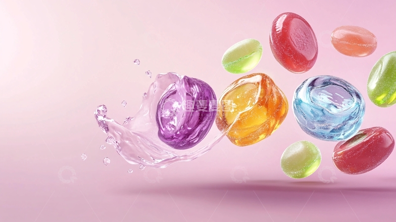 高清大图下载【趣麦麦图】彩虹糖包装插画1