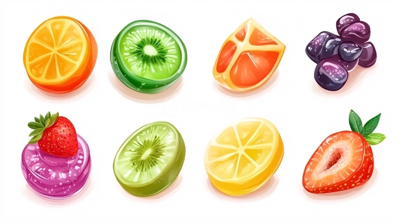 高清大图下载【趣麦麦图】水果合集插画