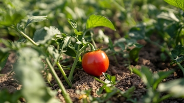 菜地里的西红柿