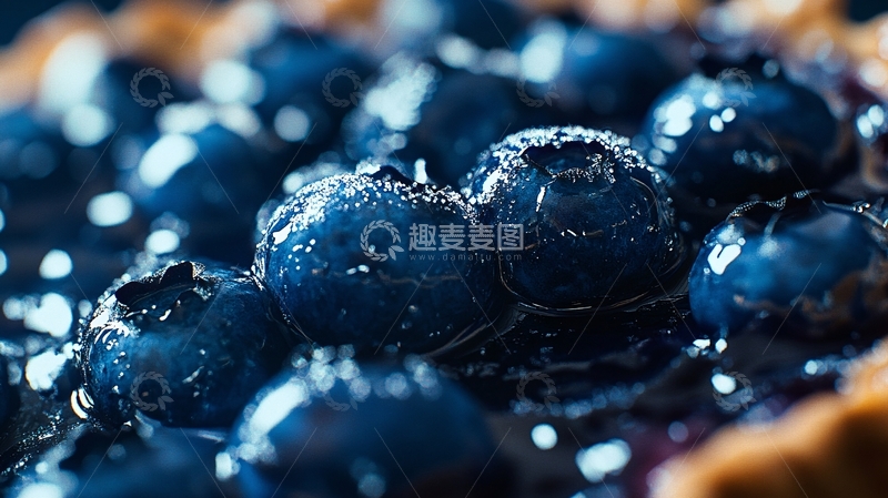 高清大图下载【趣麦麦图】蓝莓水珠