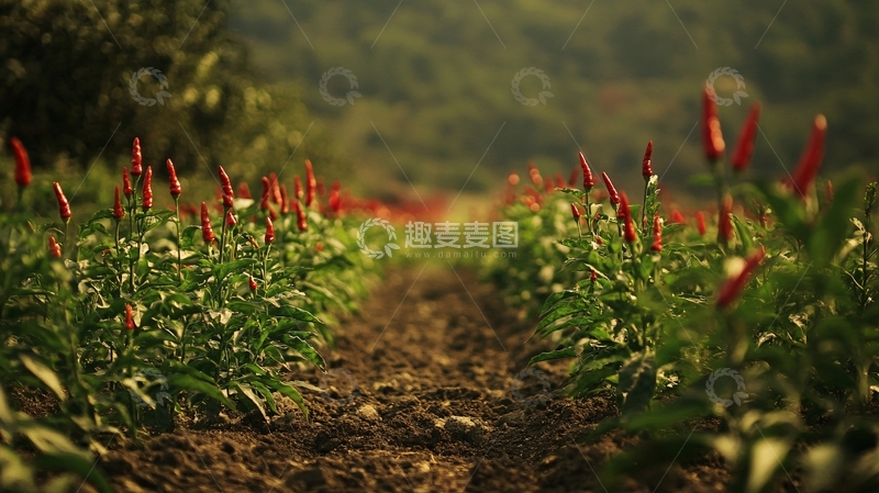 高清大图下载【趣麦麦图】小辣椒田间生长