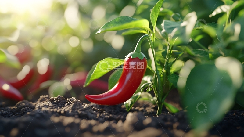 高清大图下载【趣麦麦图】阳光照射下的辣椒5
