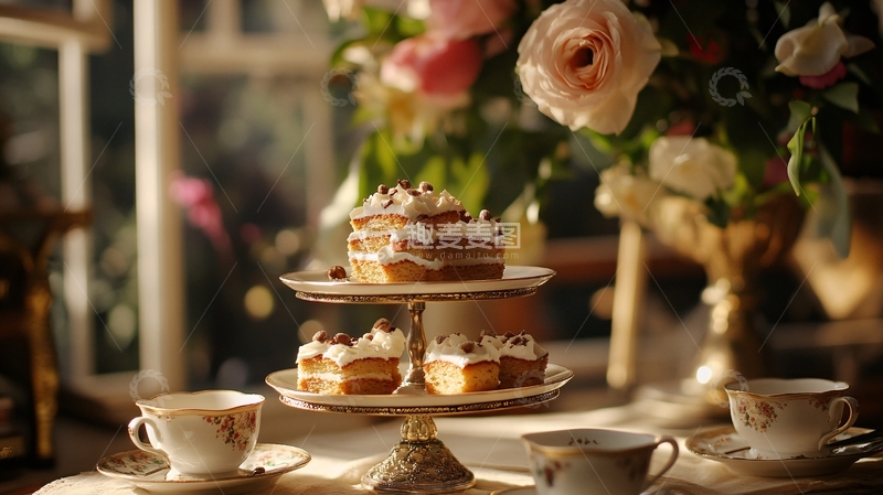 高清大图下载【趣麦麦图】欧式法式浪漫下午茶
