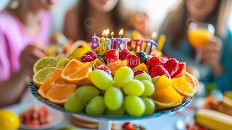 高清大图下载【趣麦麦图】水果生日派对